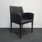 Poltrona Frau Liz Design Stoelen | Donkerbruin Leer, Huis en Inrichting, Stoelen, Gebruikt, -, Hout, Ophalen of Verzenden