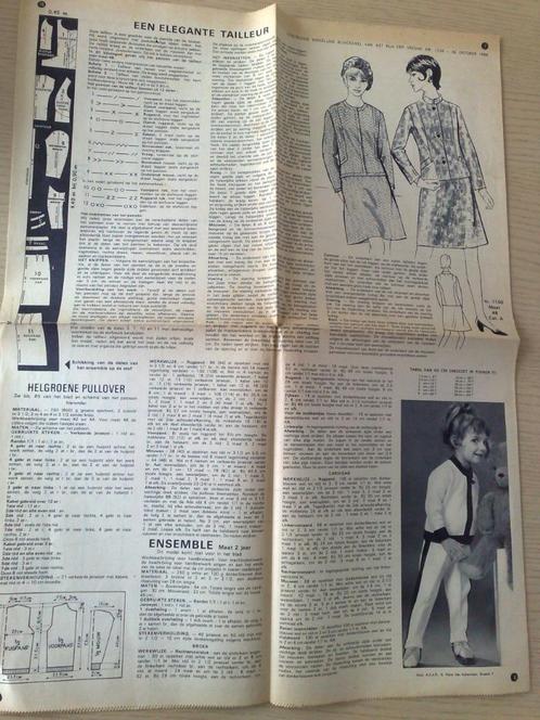 2 x damespatronen nr1226. oktober(1968) en nr1509 (1974), Hobby en Vrije tijd, Kledingpatronen, Vrouw, Overige merken, Verzenden