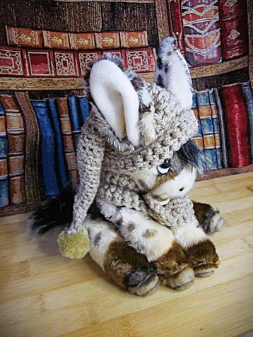 Kleine ezel Rozijntje - pluche Artist bear - 25cm beschikbaar voor biedingen