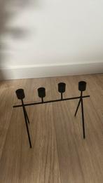 Zwarte kandelaar, Huis en Inrichting, Woonaccessoires | Kandelaars en Kaarsen, Ophalen, Zo goed als nieuw, Metaal, Minder dan 25 cm