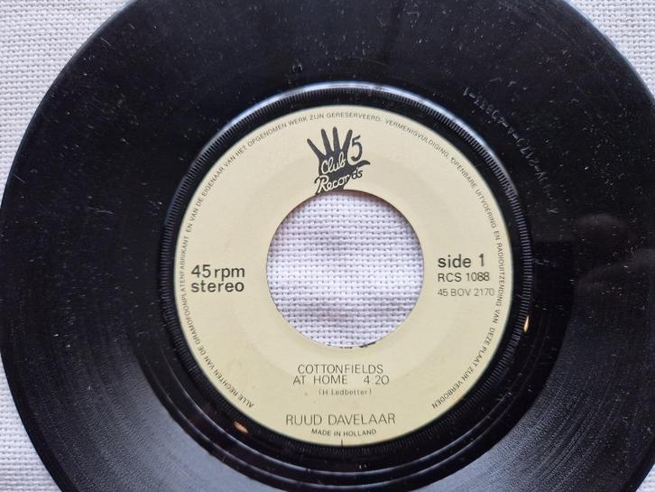 Ruud Davelaar. Cotton fields - He'll have to go., Cd's en Dvd's, Vinyl Singles, Gebruikt, Single, Country en Western, 7 inch, Ophalen of Verzenden