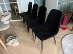 Eetkamerstoelen JONSTRUP van Jysk, zwart met gouden pootjes, Huis en Inrichting, Stoelen, Ophalen, Zwart, Zo goed als nieuw, Vier