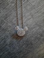 mickey mouse ketting en oorbellen disney nieuw, Verzenden, Nieuw, Zilver, Overige materialen