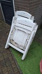 2 Hartman klap tuinstoelen en 4 kuipjes, Ophalen, Gebruikt, Kunststof