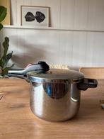 Tomado snelkookpan 6 liter met nieuwe ring, Ophalen of Verzenden, Gebruikt, Rvs, Kookpan of Snelkookpan