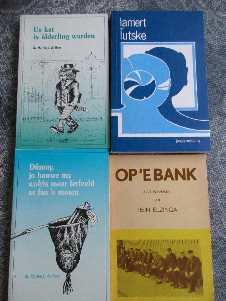Friese taal: 4 humoristische boeken met verhalen + anekdotes, Boeken, Streekboeken en Streekromans, Gelezen, Groningen, Ophalen of Verzenden