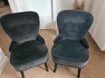 Set van 2 grijze velvet stoelen Ikea Remstra, Ophalen, Hout, Twee, Zo goed als nieuw