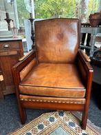Schapen leder fauteuil carlotte antiek en brocante, Ophalen, ., 75 tot 100 cm, ..