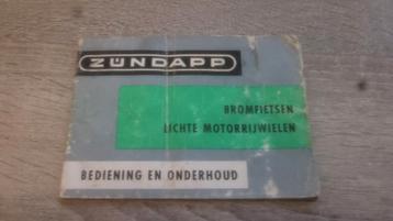 Zundapp Instructieboekje NL Type 433 & 510 uitgave +/- 1963 beschikbaar voor biedingen