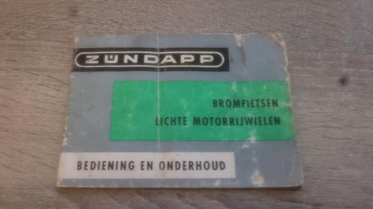 Zundapp Instructieboekje NL Type 433 & 510 uitgave +/- 1963, Fietsen en Brommers, Handleidingen en Instructieboekjes, Gebruikt