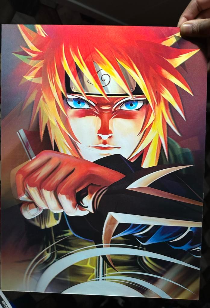 Naruto/Boruto/Minato 3D Poster - Nieuw!, Huis en Inrichting, Woonaccessoires | Schilderijen, Tekeningen en Foto's, Nieuw, Foto of Poster