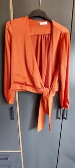 Wikkelblouse Oranje - Mango, maat L, Mango, Maat 42/44 (L), Oranje, Ophalen of Verzenden