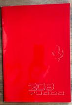 Ferrai 208 Turbo brochure met Villeneuve en Pironi N. 235/82, Ophalen of Verzenden, Zo goed als nieuw, Ferrari