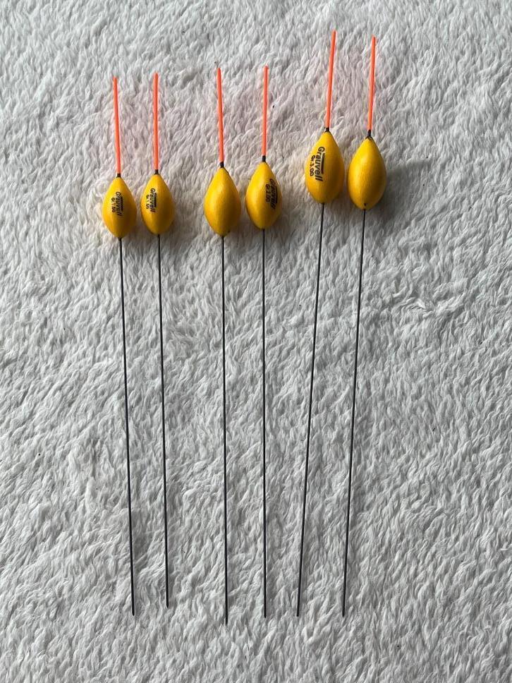 adv 311 / NIEUW serie 6 dobbers GRAUVELL, Watersport en Boten, Hengelsport | Witvissen, Nieuw, Dobber of Lood, Ophalen of Verzenden