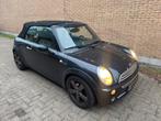 Mini 1.6 One 2005 Zwart/ cabrio/ leder/ sportvelgen, Auto's, Mini, 1140 kg, Cabriolet, 4 stoelen, 620 kg