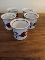 5 originele Boch Boerenbont eierdopjes, eierdopje, Ophalen, Overige typen, Zo goed als nieuw, Boerenbont