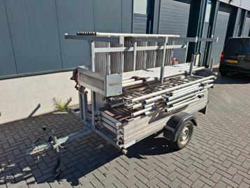 Aluminium rolsteiger 135x245, WH 10,2 incl. Steigeraanhanger beschikbaar voor biedingen