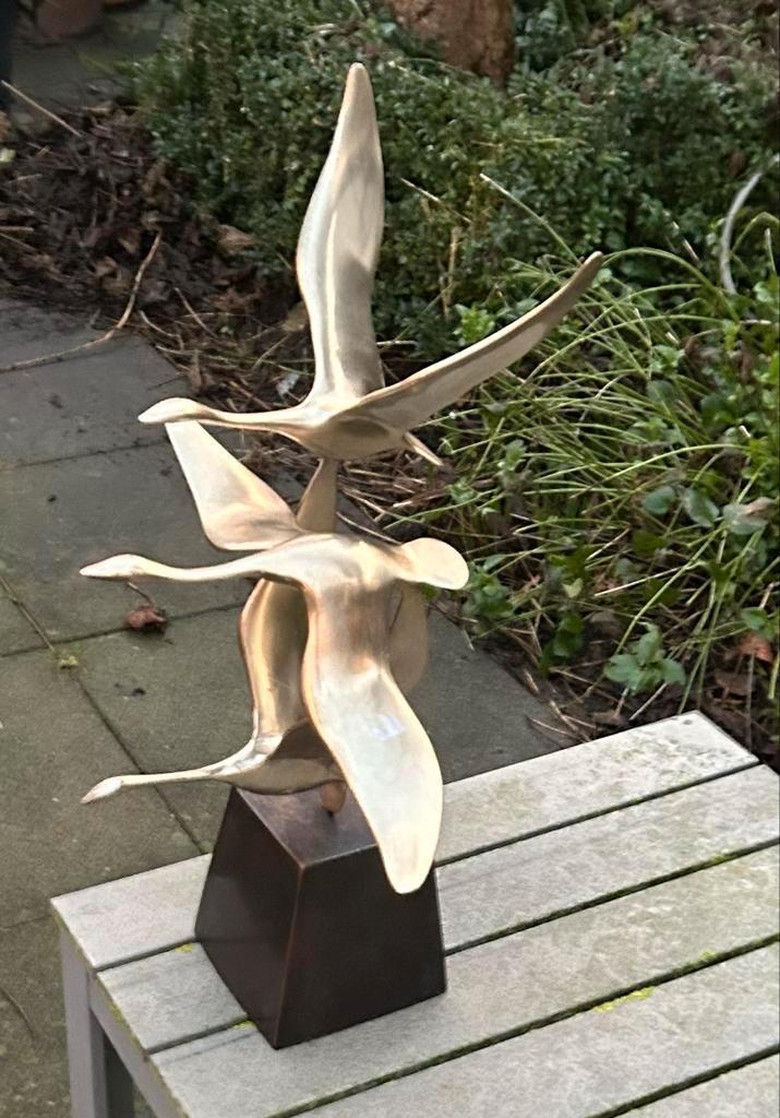 Bronzen Vogels Sculptuur, Antiek en Kunst, Kunst | Beelden en Houtsnijwerken, Ophalen of Verzenden