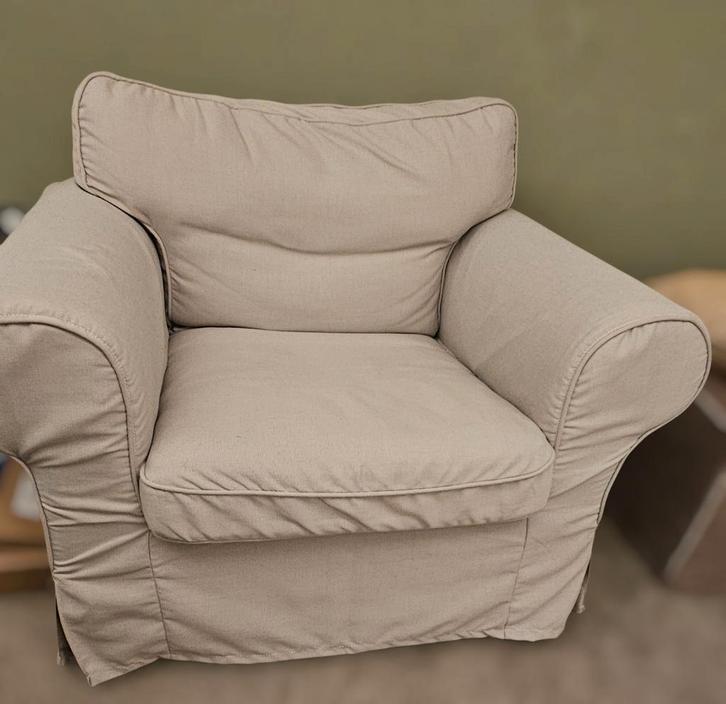 IKEA Ektorp fauteuil - comfortabel en stijlvol!, Huis en Inrichting, Fauteuils, Gebruikt, Stof, 75 tot 100 cm, 75 tot 100 cm, Ophalen