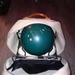 Oude bowlingtas met bowlingbal en schoenen gebruikt, Sport en Fitness, Bowlen, Ophalen, Gebruikt, Overige typen