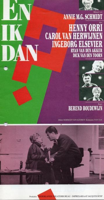 Programmaboek toneelstuk "En Ik Dan" beschikbaar voor biedingen