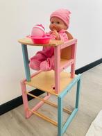 Pop Houten Voedingsstoel / Kinderstoel en Tafel, Ophalen of Verzenden, Gebruikt, Babypop