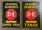 Emaille reclamebord Douwe Egberts koffie thee tabak reclame, Reclamebord, Gebruikt, Ophalen of Verzenden