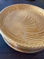 8 gien france vintage vis diner borden mosterdgeel, Antiek en Kunst, Antiek | Keramiek en Aardewerk, Ophalen of Verzenden