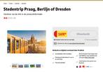 2x Voucher stedentrip Praag, Berlijn of Dresden, Tickets en Kaartjes, Twee personen, Overige soorten, Overige typen