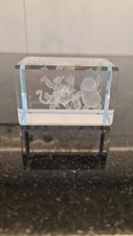 Glazen blokje met hologram winnie de pooh en vrienden, Antiek en Kunst, Ophalen of Verzenden