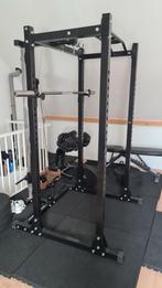 Heavy Duty Squat rack with 180cm barbell and pulley accessor, Sport en Fitness, Fitnessmaterialen, Ophalen, Gebruikt, Overige typen