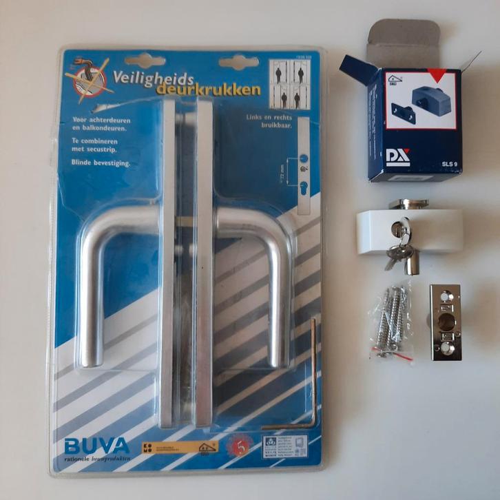 Veiligheidsschilden/huisnummers/oplegslot raamslot schuifpui, Doe-het-zelf en Verbouw, Hang- en Sluitwerk, Nieuw, Slot, Ophalen of Verzenden