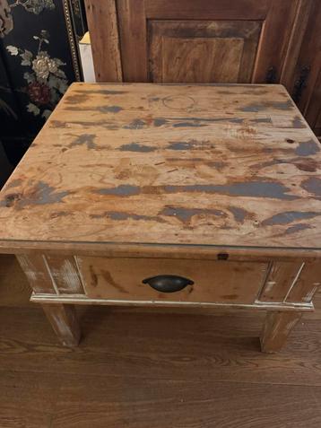 Whitewash Grenen tafel tafelte 50 cm 70x70 cm beschikbaar voor biedingen