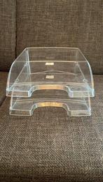 2x Leitz brievenbakjes transparant - zgan!, Diversen, Ophalen of Verzenden, Zo goed als nieuw