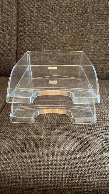 2x Leitz brievenbakjes transparant - zgan! beschikbaar voor biedingen
