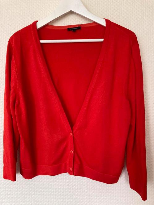 CLAUDIA STRATER Koraalrood Vestje Maat 46, Kleding | Dames, Truien en Vesten, Zo goed als nieuw, Maat 46/48 (XL) of groter, Rood