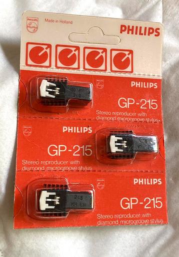 PHILIPS GP-215. Origineel element met diamant naald. 3 Stuks