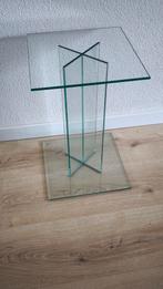 Glazen tafeltje, 55 tot 75 cm, Ophalen, 45 tot 60 cm, Glas