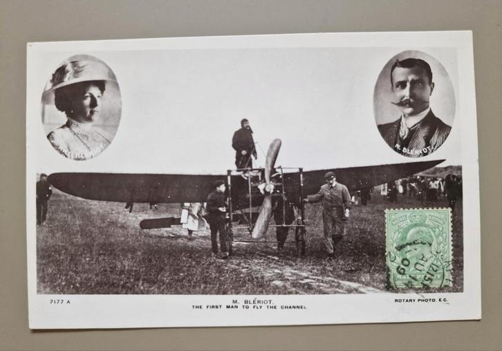 125) ORIGINELE ANSICHTKAART LUCHTVAART M.BLÉRIOT 1909, Verzamelen, Luchtvaart en Vliegtuigspotten, Gebruikt, Kaart, Foto of Prent