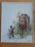 Poster met een Clown en kind,  A. Buikema, Ophalen of Verzenden