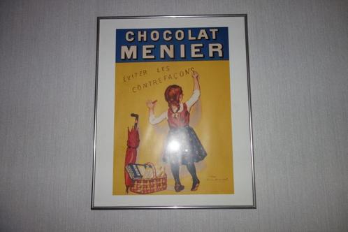 Reclameplaat Chocolat Menier passe partout, Verzamelen, Merken en Reclamevoorwerpen, Zo goed als nieuw, Overige typen, Ophalen of Verzenden