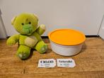 Tupperware koektrommel drukdeksel wit oranje, Ophalen of Verzenden, Gebruikt, Wit, Bus of Trommel