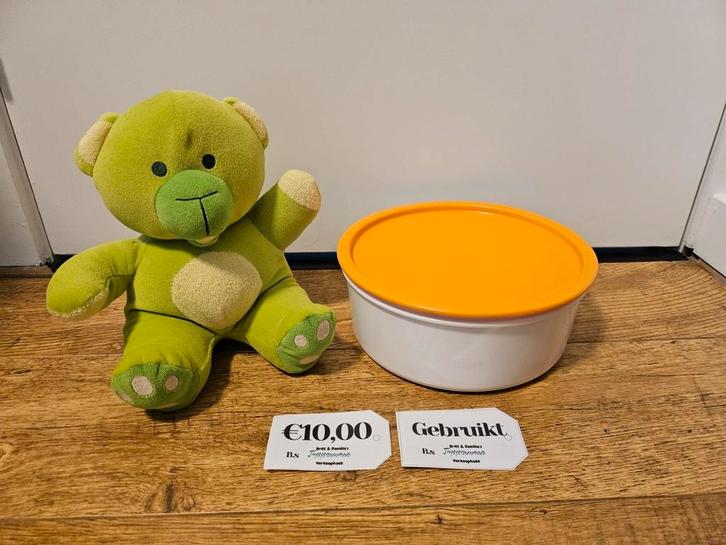 Tupperware koektrommel drukdeksel wit oranje, Huis en Inrichting, Keuken | Tupperware, Gebruikt, Bus of Trommel, Wit, Oranje, Ophalen of Verzenden