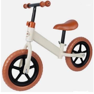 loopfiets - 12 inch - bruin en wit beschikbaar voor biedingen