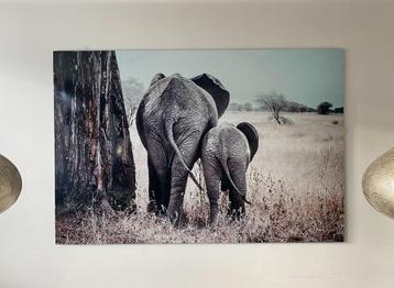 Schilderij Olifant Moeder & Kind 120 x 180 beschikbaar voor biedingen