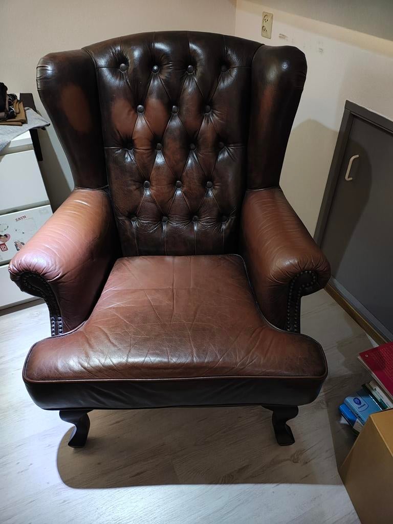 Chesterfield stoel, Huis en Inrichting, Ophalen, 75 tot 100 cm