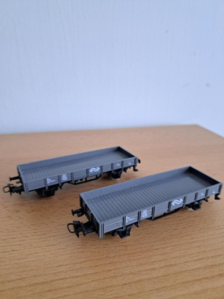 2st Märklin 4433 lageboordwagen NS, Hobby en Vrije tijd, Modeltreinen | H0, Zo goed als nieuw, Wagon, Wisselstroom, Märklin, NS