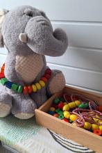 Houten kistje met kralen, Ophalen of Verzenden, Gebruikt