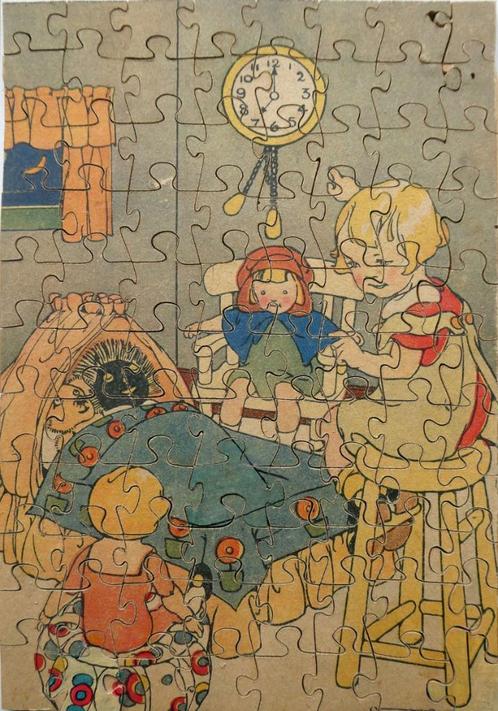 zeldzame Beryl puzzel, ca 1930, The Dolls Party, Antiek en Kunst, Antiek | Speelgoed, Ophalen of Verzenden