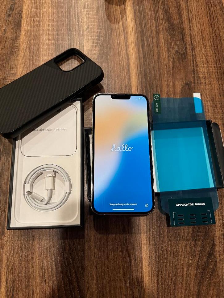 iPhone 13 Pro Max 128GB Zilver, Telecommunicatie, Mobiele telefoons | Apple iPhone, Zo goed als nieuw, 128 GB, Zonder abonnement